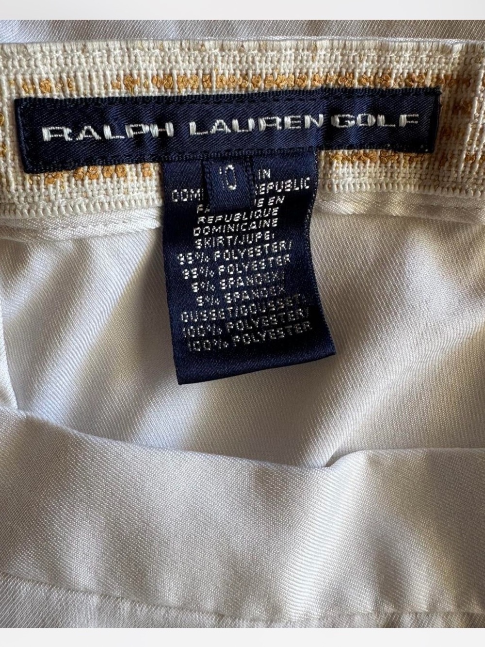 Ralph Lauren Golf White Pleated Women's Skirt
